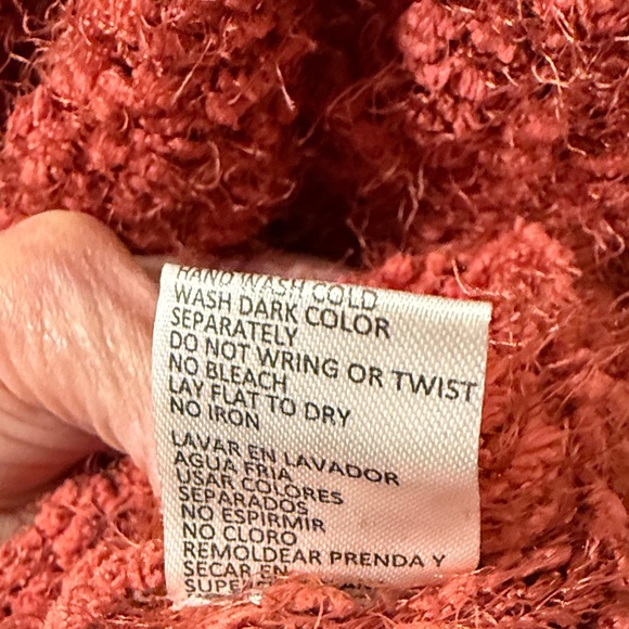 Poof! Textured Rust V-Neck Sweater - Picture 5 of 5